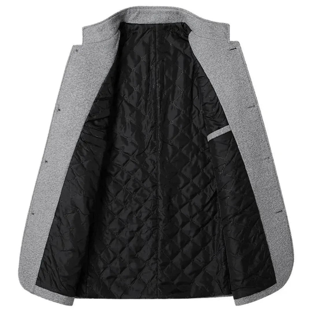 Florencio | Ashton Stand Collar Tailored Overcoat