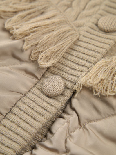 Scott | Patchwork cable knit quilted jacket
