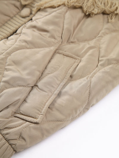 Scott | Patchwork cable knit quilted jacket