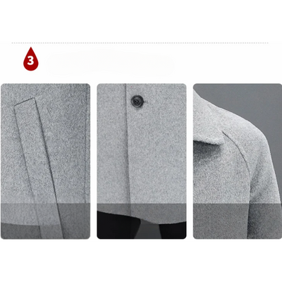 Óscar | Men's Classic Wool Coat - Minimalist Design for Winter