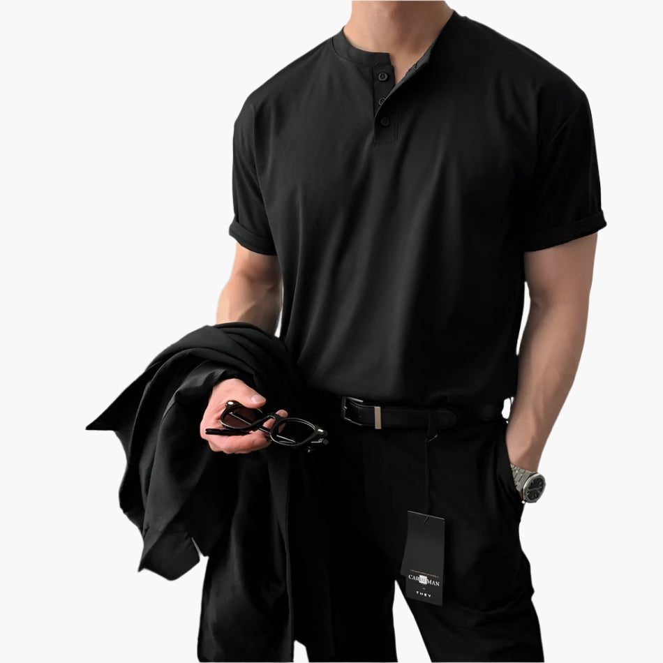 Aniceto® | DAEGU Buttoned Collar T-Shirt