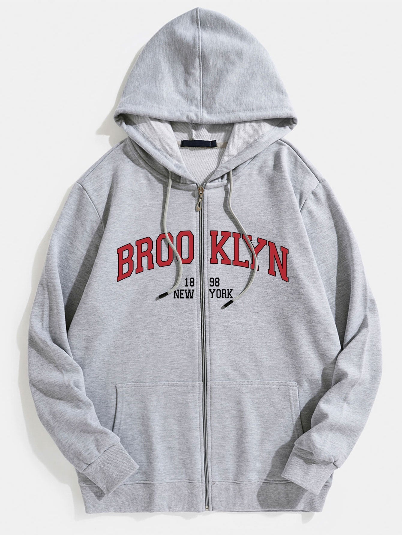 Eric | Brooklyn Print Zip Through Hoodie