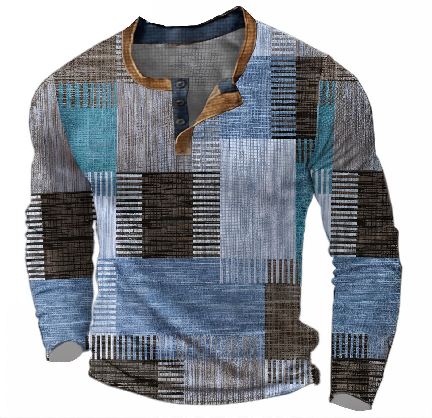 Salvador® | Elegant geometric long-sleeved shirt