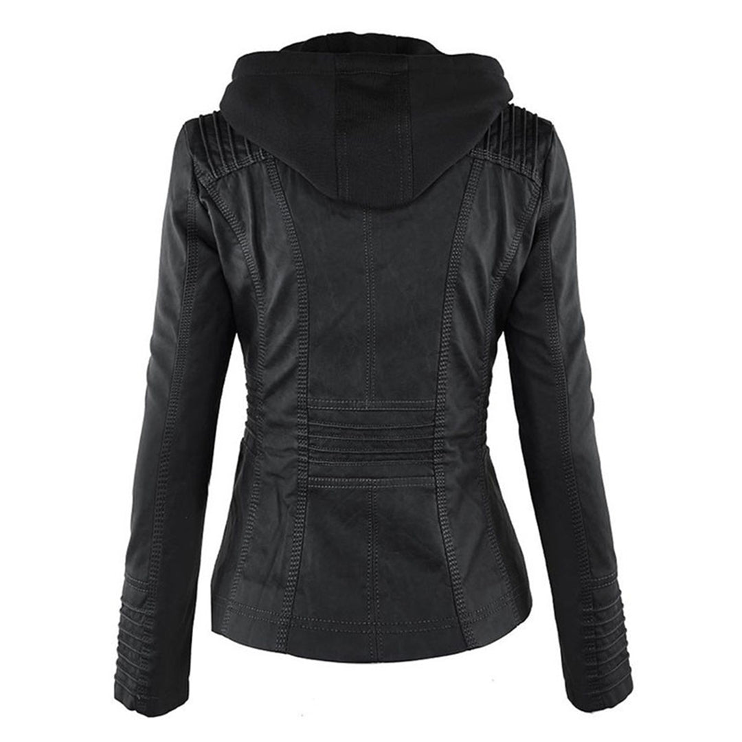 Scout | Modern leather hooded jacket