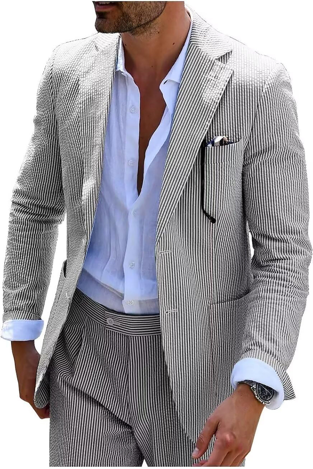 Hola Striped Summer Suit (Pants + Jacket)