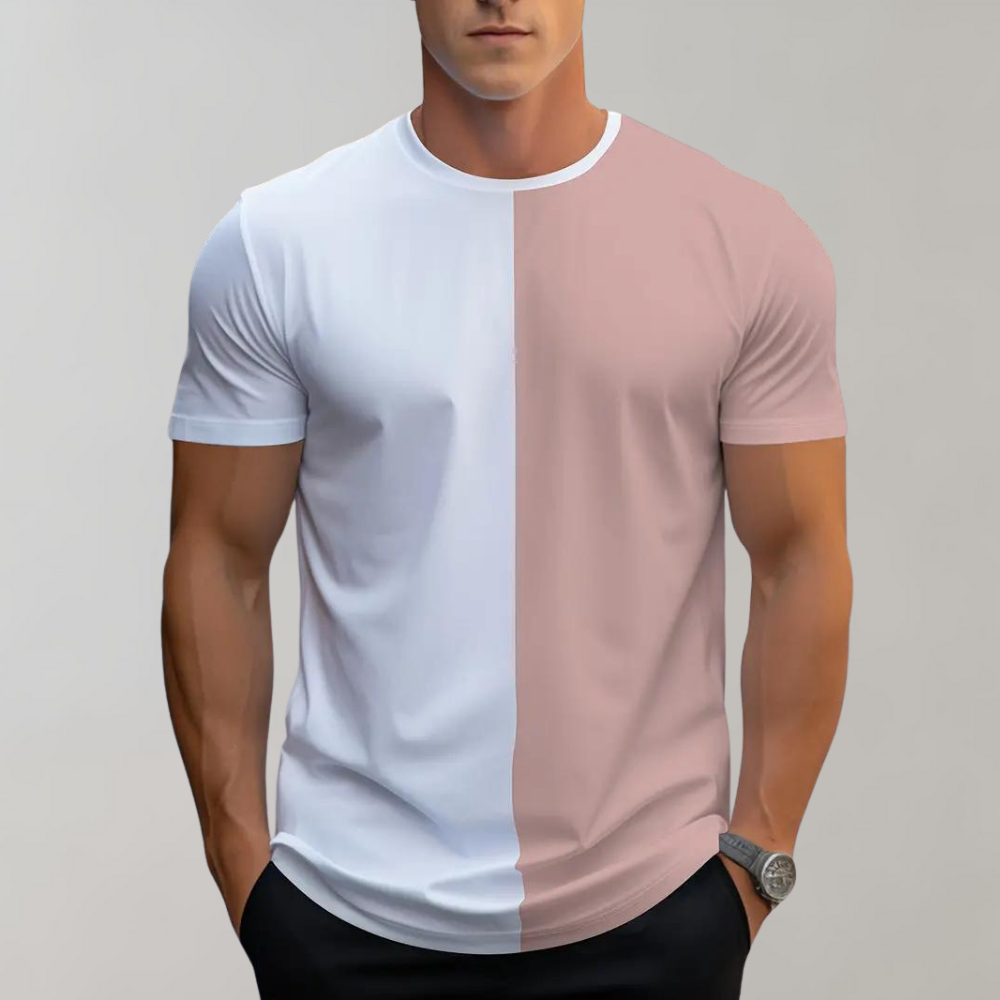 Garth® | Men'S Casual Color Block T-Shirt