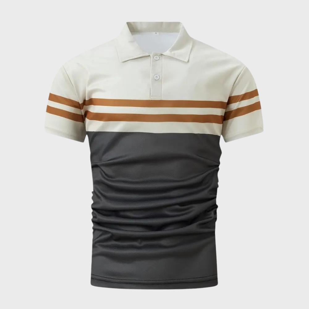 Leslie® | Stylish Striped Polo Shirt For Men