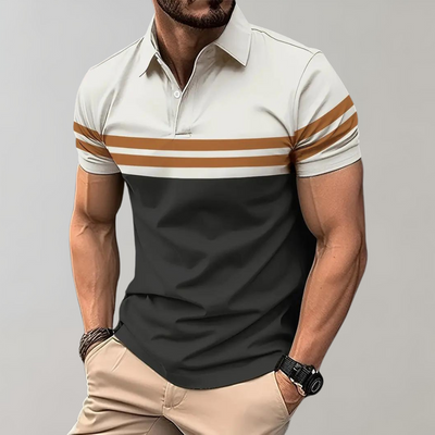 Leslie® | Stylish Striped Polo Shirt For Men