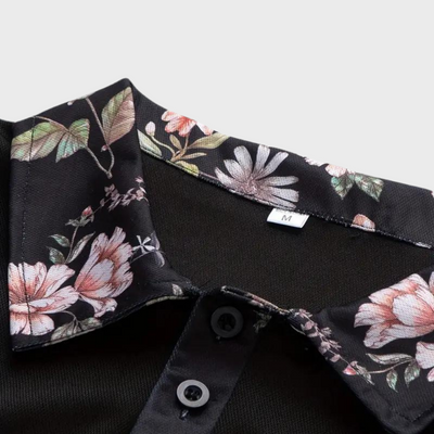 Gene® | Men'S Floral Print Polo Shirt