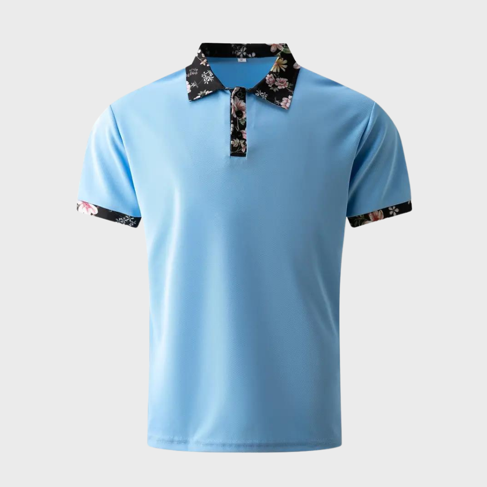 Gene® | Men'S Floral Print Polo Shirt