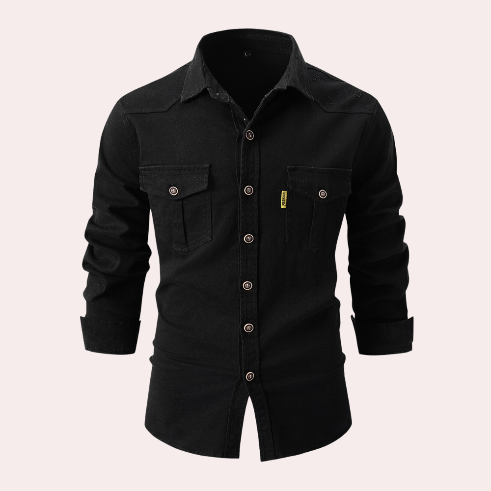 Garrett® | Long-Sleeved Men'S Shirt With Chest Pockets