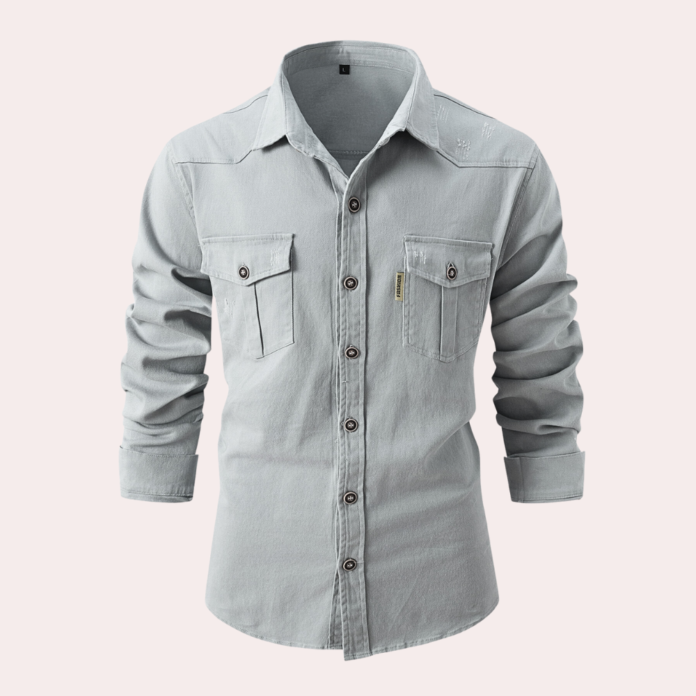 Garrett® | Long-Sleeved Men'S Shirt With Chest Pockets