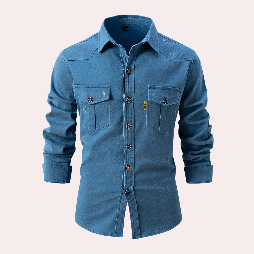 Garrett® | Long-Sleeved Men'S Shirt With Chest Pockets