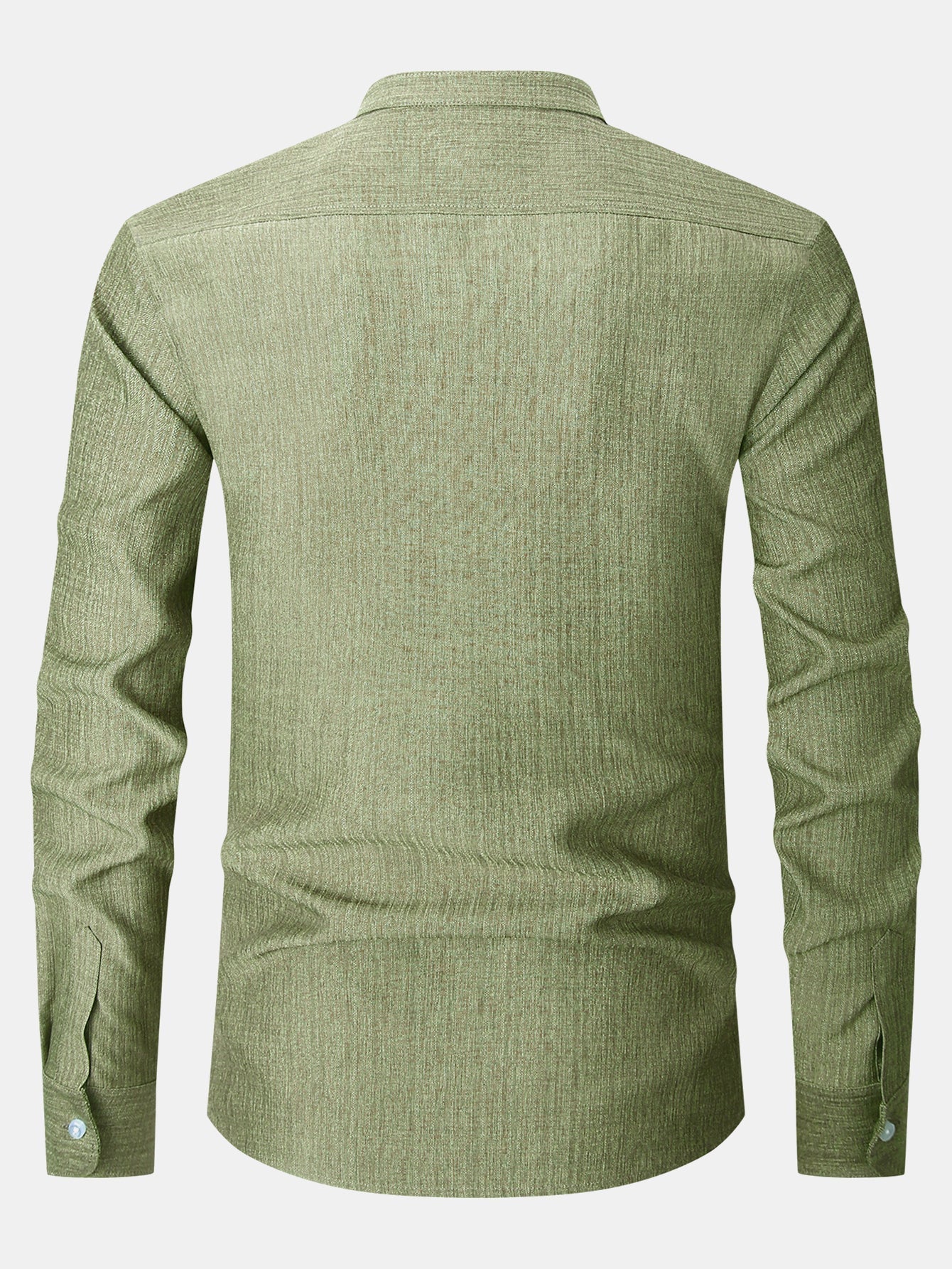 Leandro® | Long Sleeve Textured Stand Collar Shirt