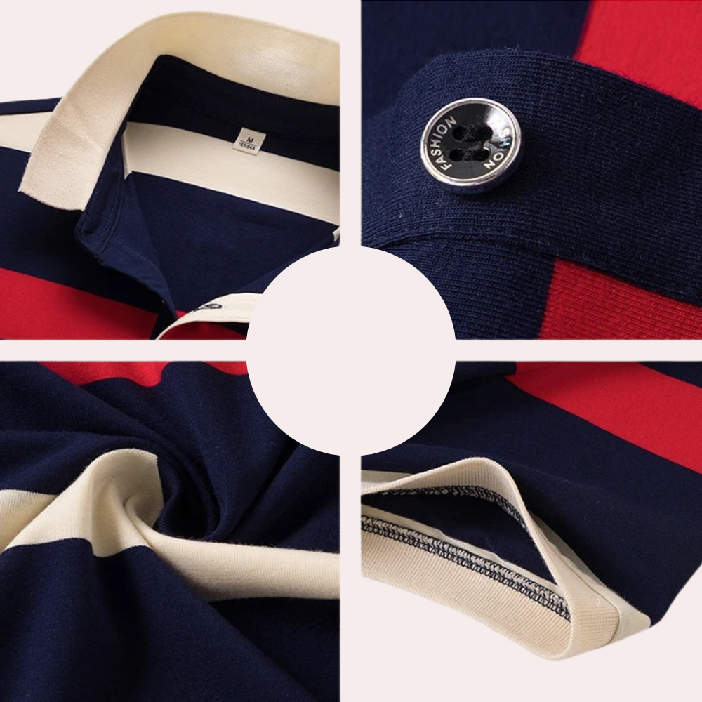 Hadrian® | Classic Striped Men'S Polo Shirt