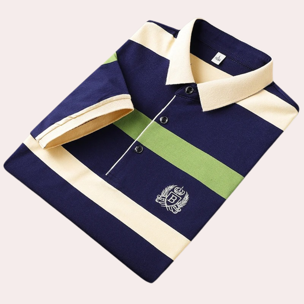 Hadrian® | Classic Striped Men'S Polo Shirt
