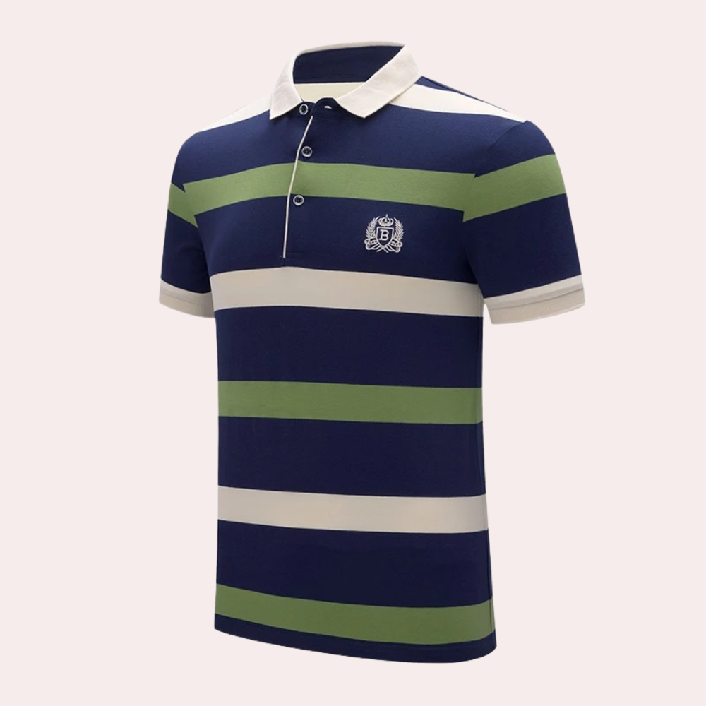 Hadrian® | Classic Striped Men'S Polo Shirt