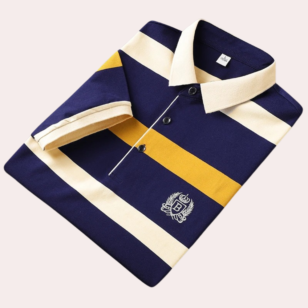 Hadrian® | Classic Striped Men'S Polo Shirt
