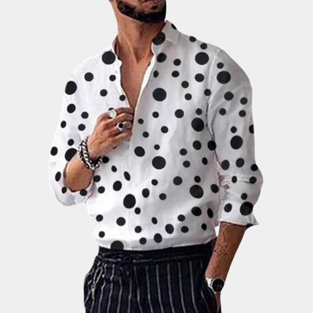 Helios® | Trendy Polka Dot Men'S Shirt