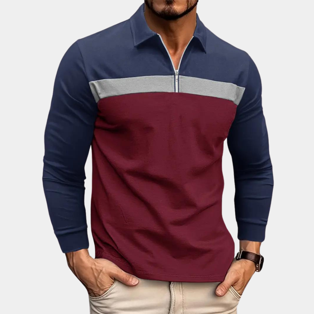 Hiram® | Long Sleeve Polo Shirt For Men