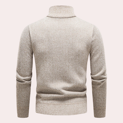Caleb® | Timeless elegance half-zip sweater for men