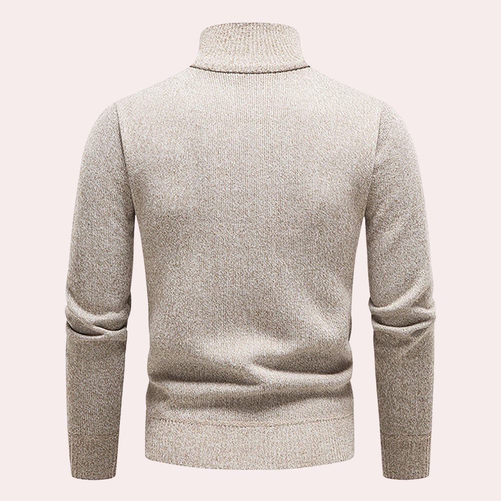 Caleb® | Timeless elegance half-zip sweater for men