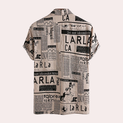 Cooper® | Modern Men'S Shirt With Newspaper Print