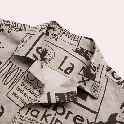 Cooper® | Modern Men'S Shirt With Newspaper Print