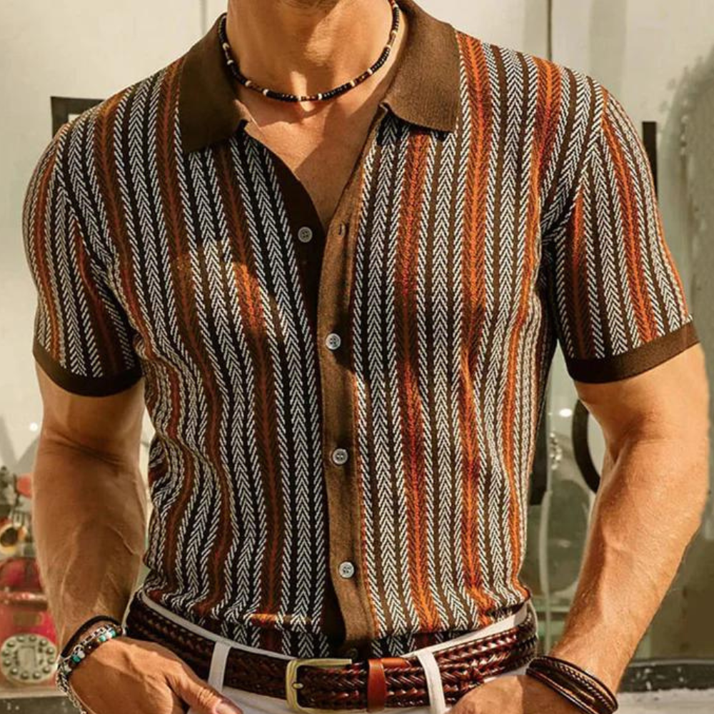 Ryan® | Men's Striped Knit Shirt