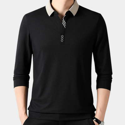 Kolin® | Men'S Casual Long Sleeve Polo Shirt