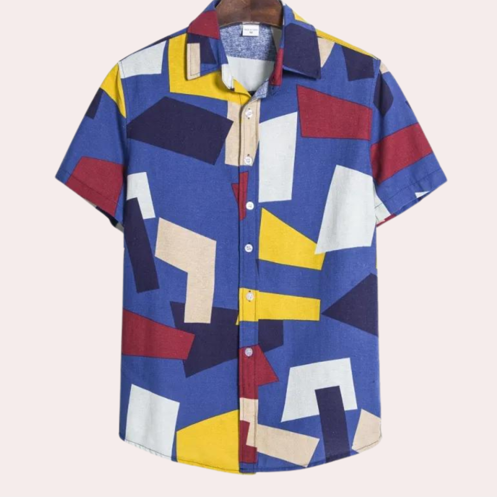Louis® | Men's Fashionable Geometric Print Shirt