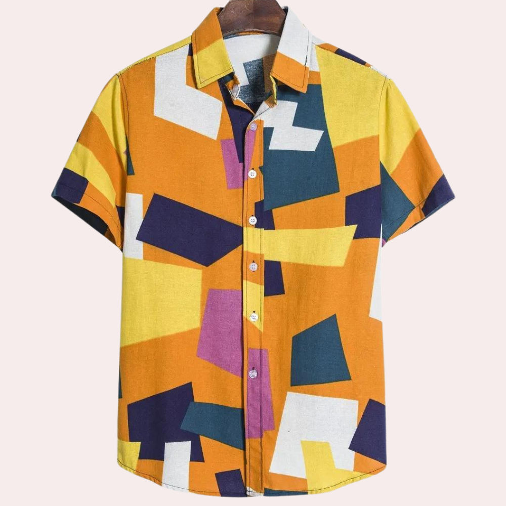 Louis® | Men's Fashionable Geometric Print Shirt