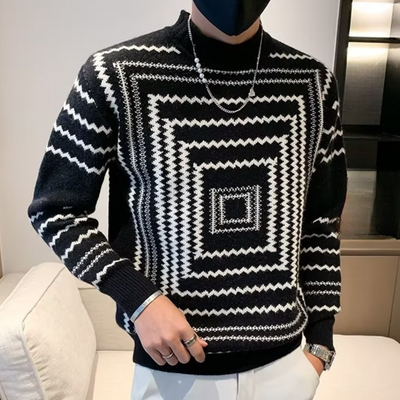 Maxim® | Geometric Pattern Sweatshirt For Men