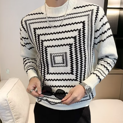 Maxim® | Geometric Pattern Sweatshirt For Men