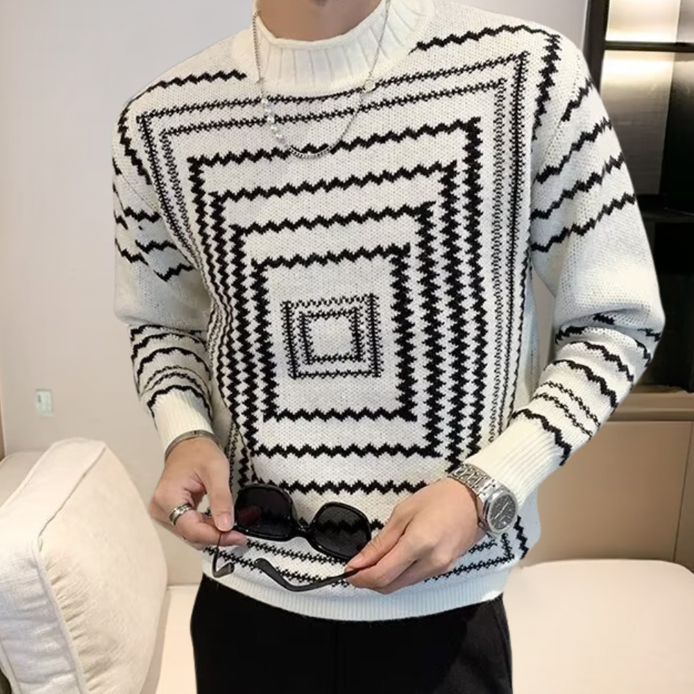 Maxim® | Geometric Pattern Sweatshirt For Men