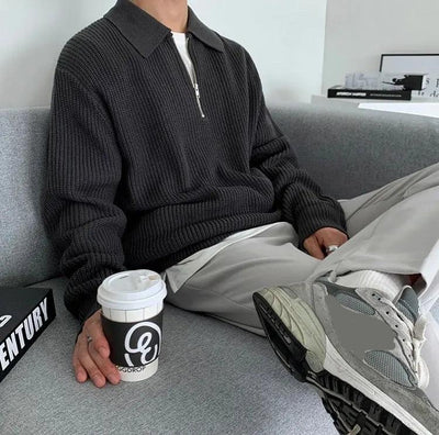 Ira® | Half-Zip Knitted Sweater For Men