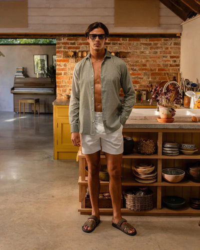 Eusebio® | Linen Shirt Sage