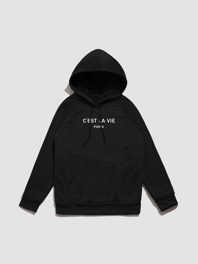 Giorgio | Letter Print Kangaroo Pocket Hoodie