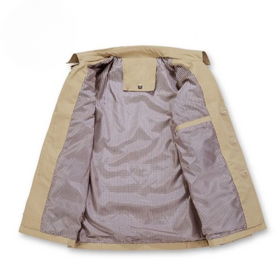 Paco | Men's winter coat - Elegant trench coat with belt loops and button placket