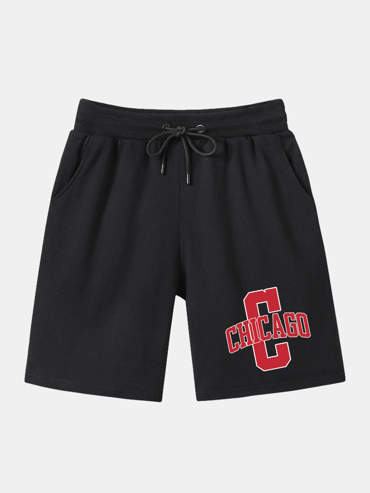 Vicente® | Chicago Print Mid Length Shorts