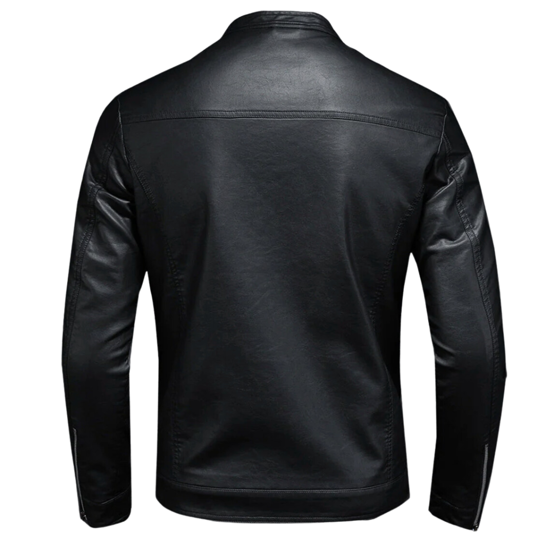 Mati | Men's genuine leather biker jacket - classic cut