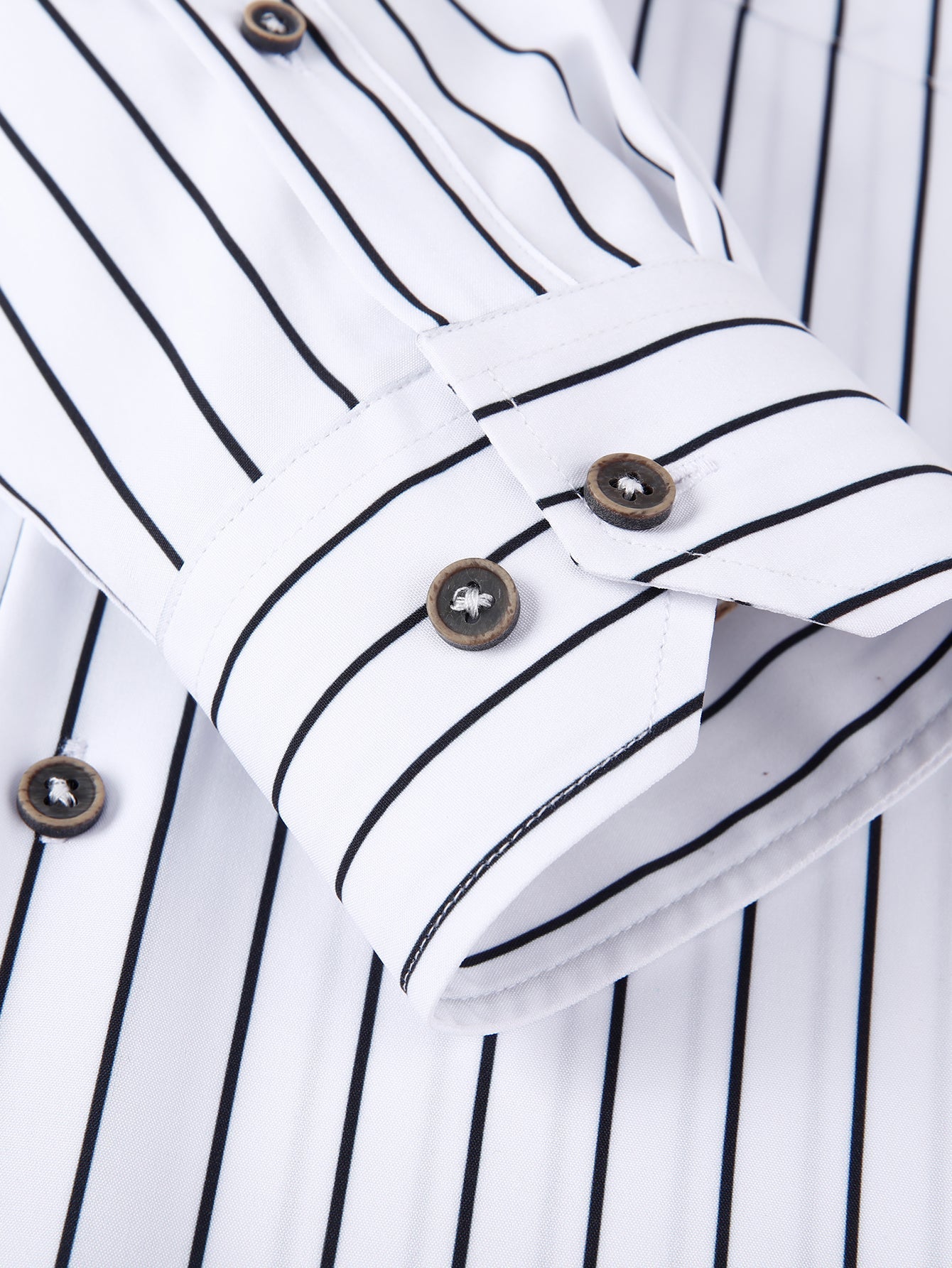 Kian® | Long Sleeve Stripe Pocket Button Up Shirt