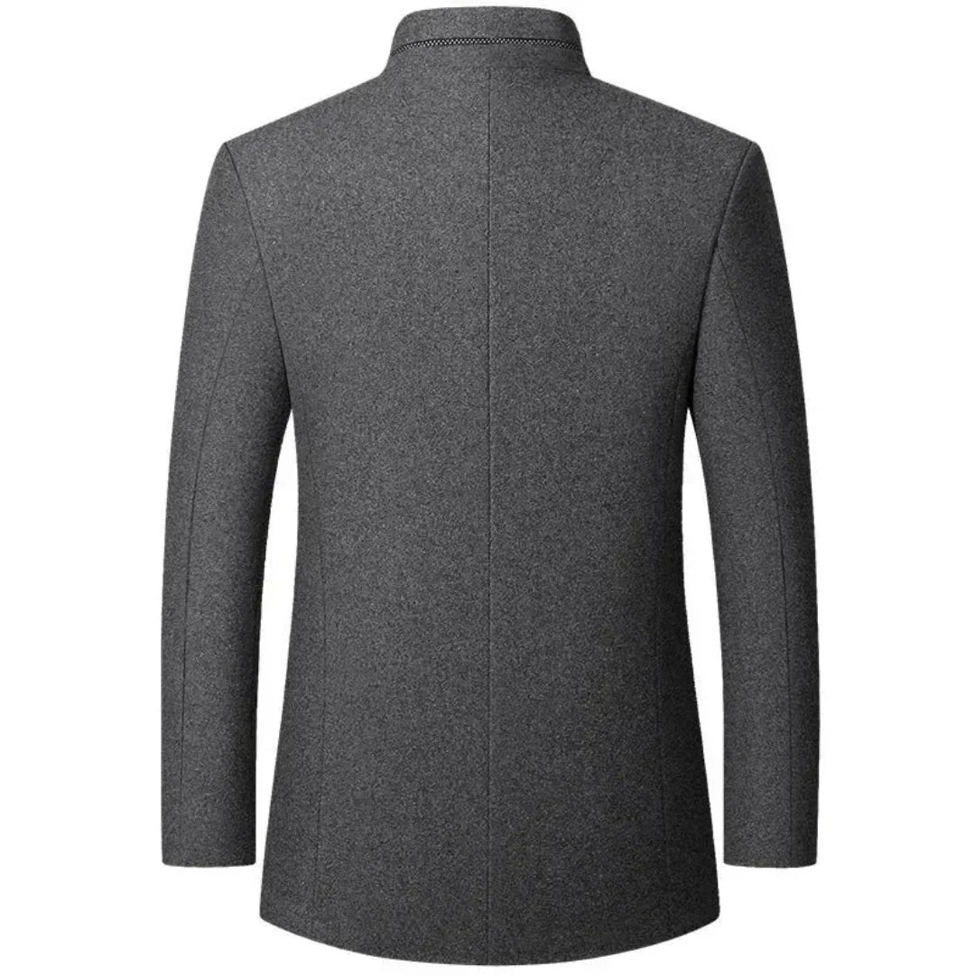 Froilán | Carl Stand Collar Wool Overcoat