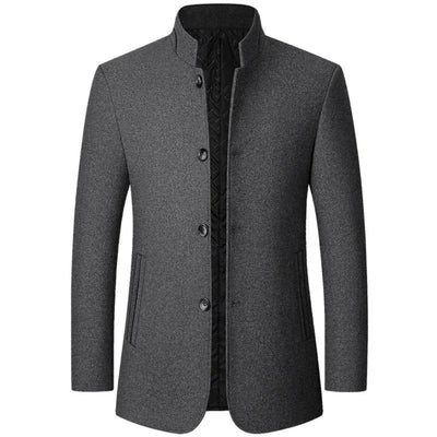 Froilán | Carl Stand Collar Wool Overcoat