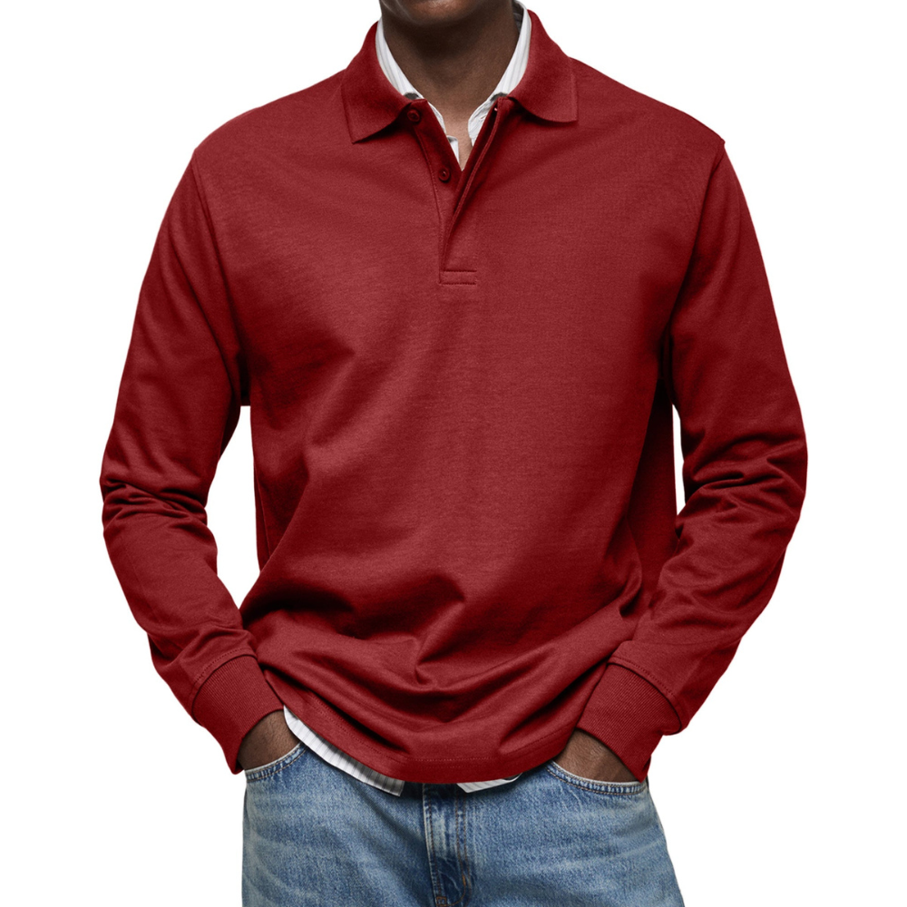 Maximilian® | Casual Long Sleeve Polo