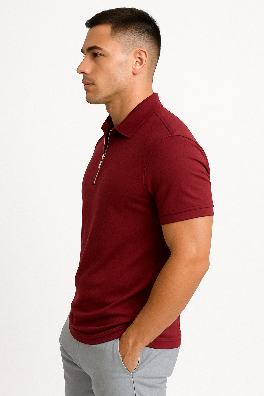 Lucas | MODERN POLO SHIRT WITH MID-ZIP