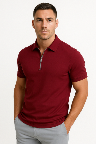 Lucas | MODERN POLO SHIRT WITH MID-ZIP