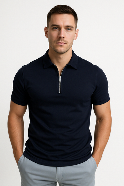 Lucas | MODERN POLO SHIRT WITH MID-ZIP