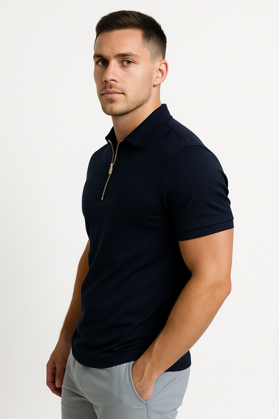 Lucas | MODERN POLO SHIRT WITH MID-ZIP