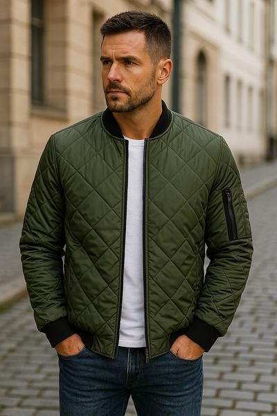 Lenoir™ - Diamond Pattern Cotton Jacket